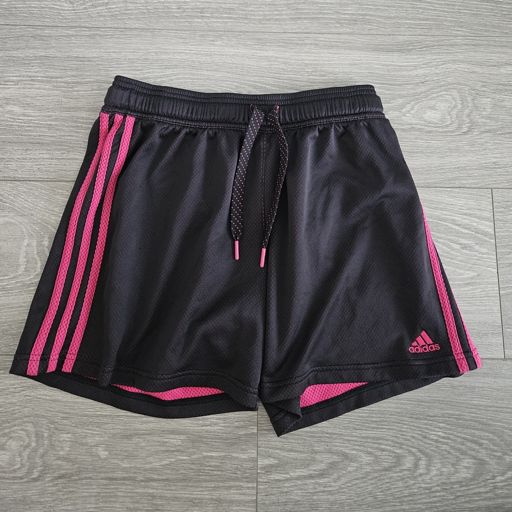Adidas Black and Pink Athletic Shorts